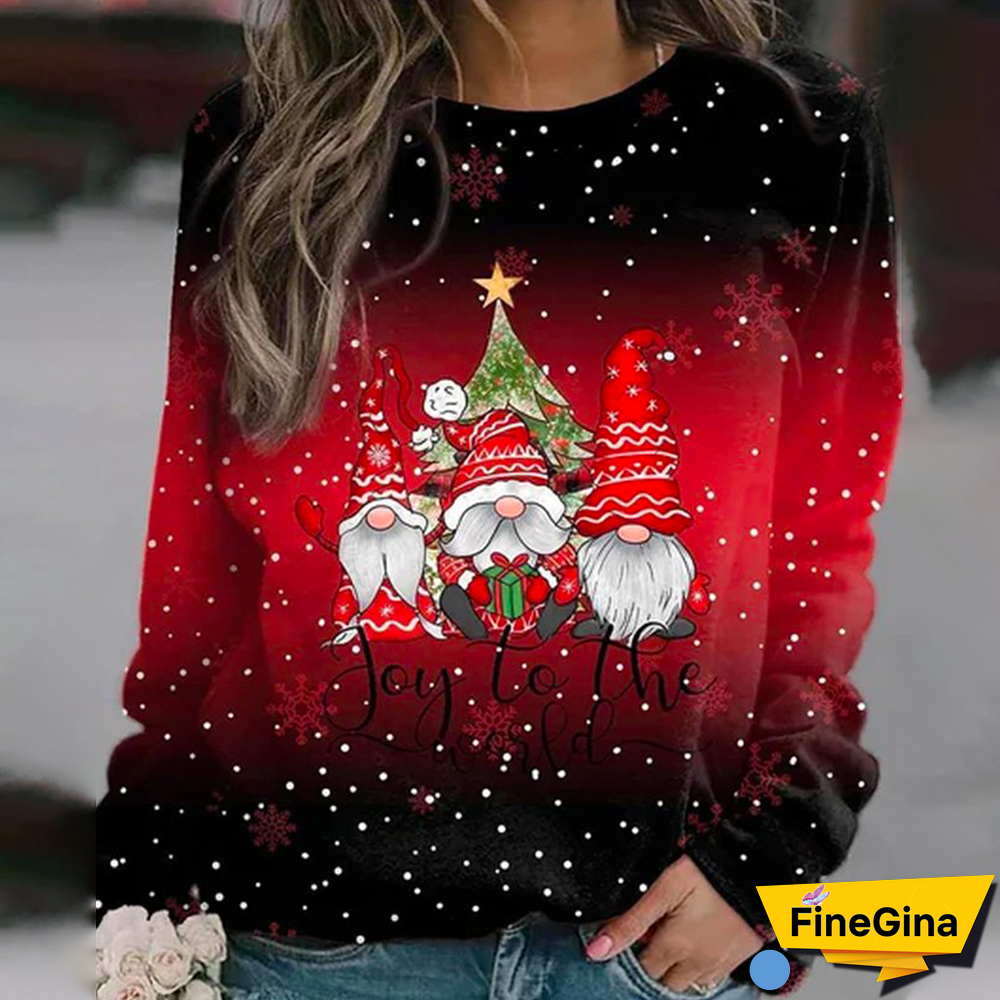 Showy Long Sleeve Print Top