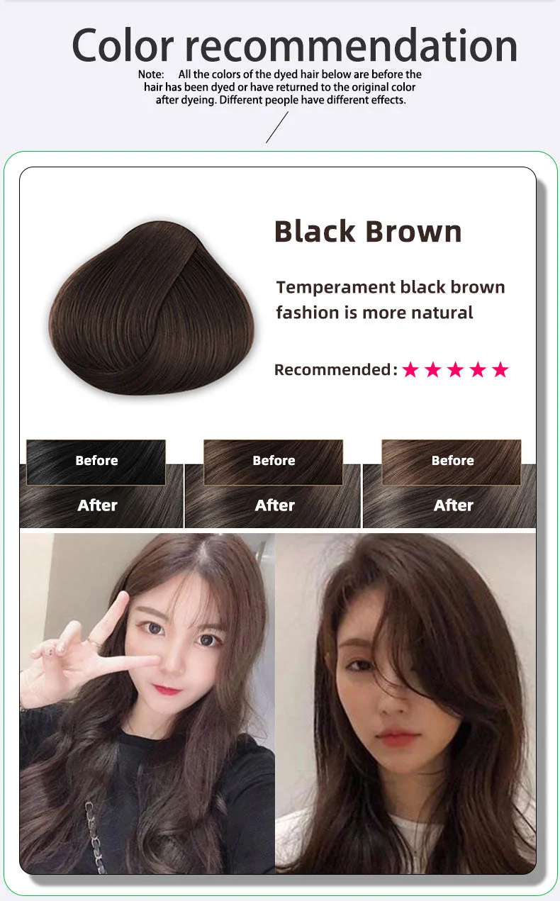 Plant healthy hair dye to transform hair color, dye your hair at home with 200ml/piece, and give away hair dyeing tools