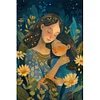 Diamond Painting-DIY Full Round Drill Full Moon Mother Child (40*60CM)