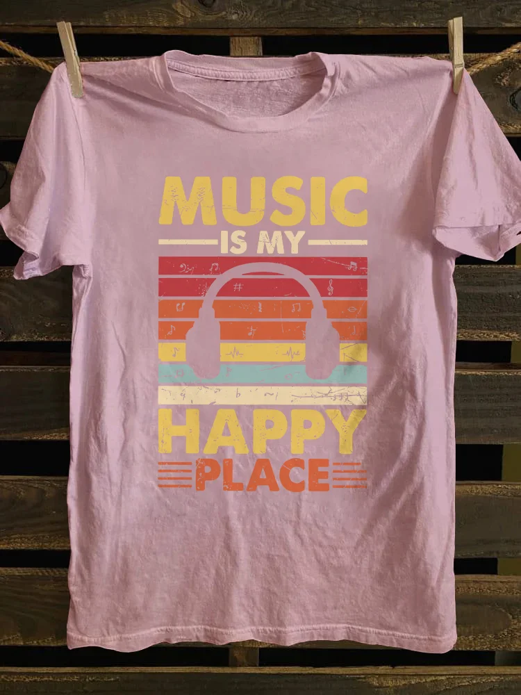 Music Is My Happy Place T-shirt