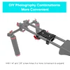 Camera Base Plate with Dual 15mm Rod Rail Clamp for Suitable for All Kinds of Rabbit cage and DSLR Rig Support System with Tripod Mounting Baseplate 