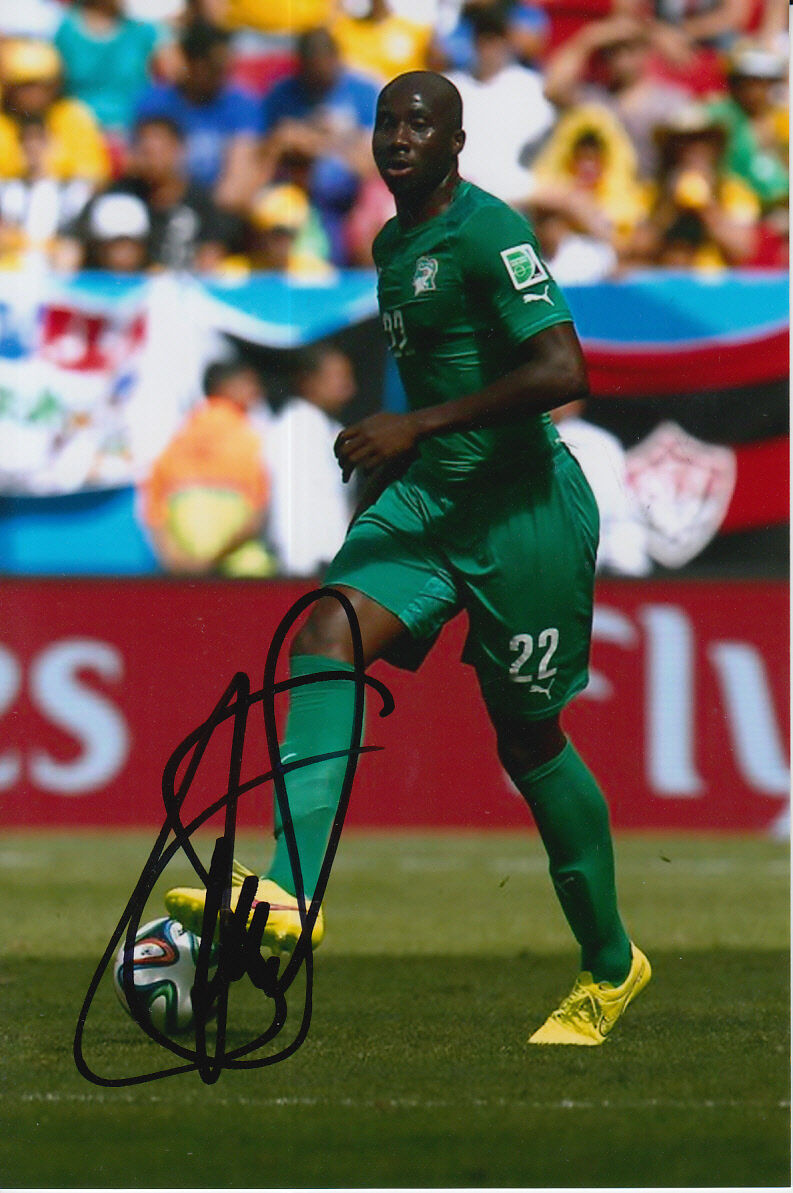 IVORY COAST HAND SIGNED SOL BAMBA 6X4 Photo Poster painting 1.