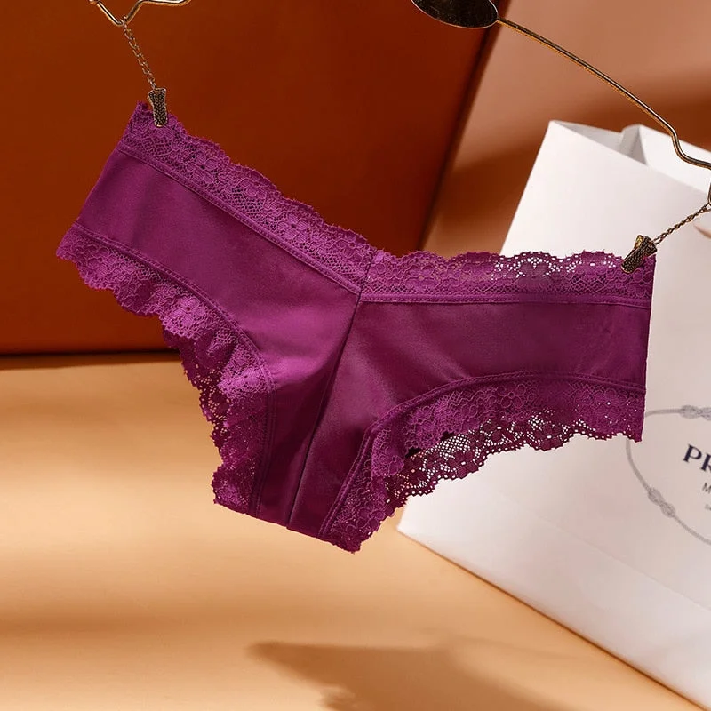 New Women's Underwear Sexy Lace Panties Fashion Hollow Out Comfort Briefs Low Waist Seamless Underpants Female Sesy Lingerie