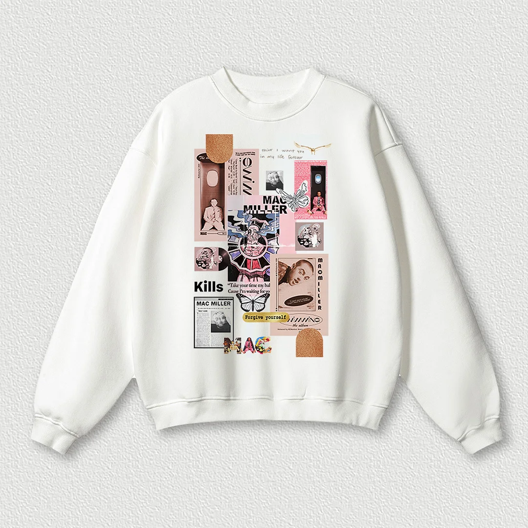 Rap print street sweatshirt