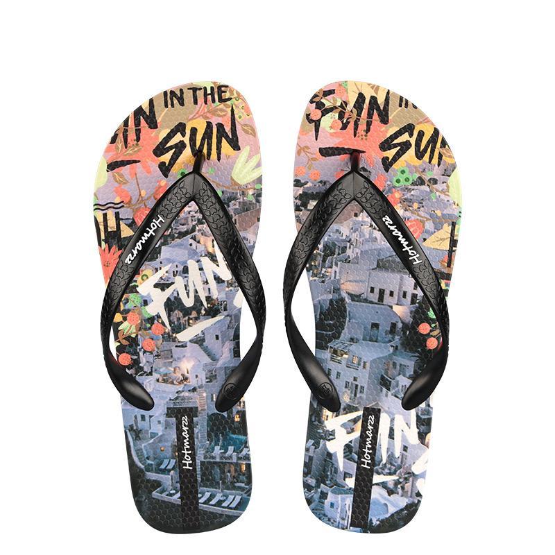 Dacomfy Men Beach Printed Slippers 
