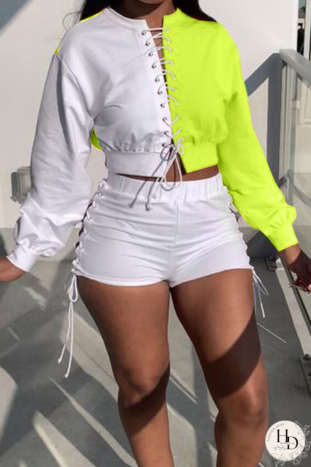 Black Sportswear Print Hollowed Out Split Joint Frenulum O Neck Long Sleeve Two Pieces