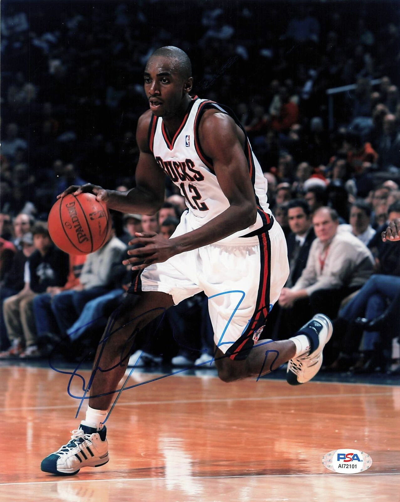 Luc Mbah a Moute signed 8x10 Photo Poster painting PSA/DNA Milwaukee Bucks Autographed