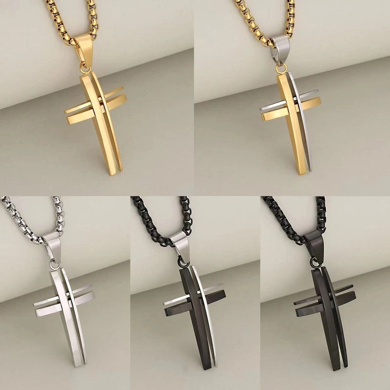 1 Piece 304 Stainless Steel Cross Jewelry Accessories Pendant