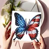6Pcs Diamond Painting American Flag Butterfly Diamond Drawing Card