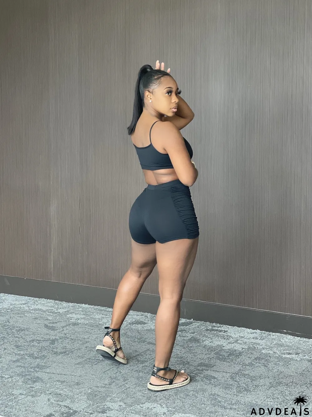 Camisole Crinkle Top Two Piece Set