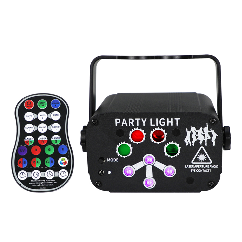 

Mini 60 in 1 LED Laser Projection Lamp Portable Voice Remote Control Light, Chargeable, 501 Original