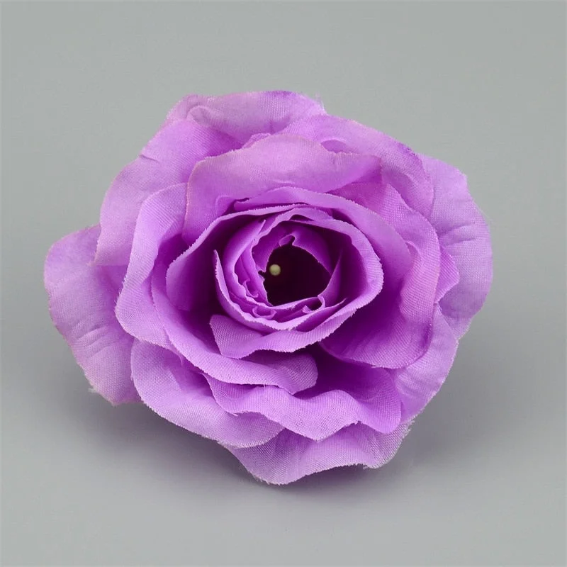 3/10pcs Large Artificial Silk Rose Flower Heads 9cm For Wedding Party Decoration DIY Scrapbook Flower Wall Craft Fake Flowers