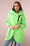 Women's Plus Size Casual Zipper Hooded Design Sports Fleece Sweatshirt Zipper Jacket