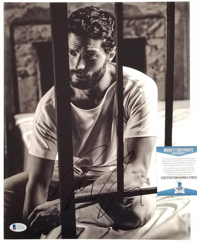 JAMIE DORNAN Signed 11x14 Photo Poster painting Actor Fifty Shades of Grey (A) ~ Beckett BAS CO