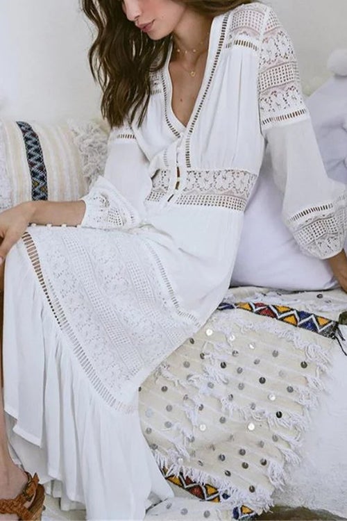 SONGS ABOUT YOU WOVEN MIDI DRESS