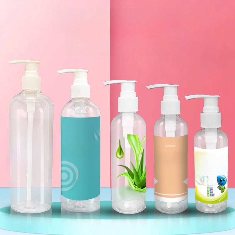 PET Lotion Cosmetic Bottle Toner Hand Sanitizer Bottled Travel Set Press Pump Transparent Facial Cleanser Bottle