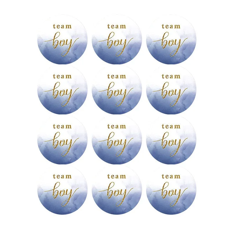 60/120pcs Team Boy Team Girl Stickers Boy or Girl Sticker for Gender Reveal Party Decoration Baby Shower Supplies Gift Box Label