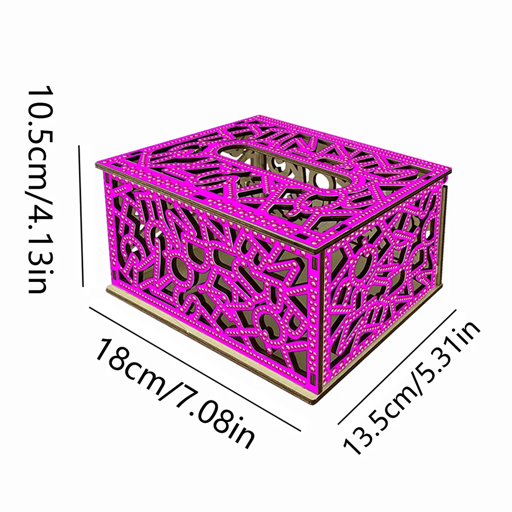 Diamond Painting Paper Towel Holder Napkin Dispenser for Beginners (Pink)