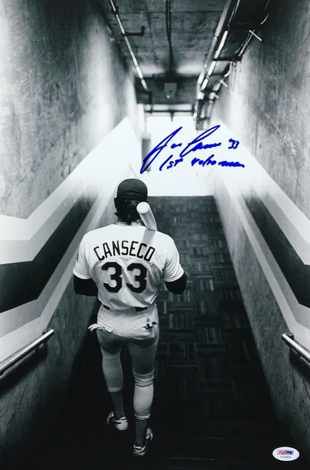 Jose Canseco Signed 12x18 Photo Poster painting 1st 40/40 Ever