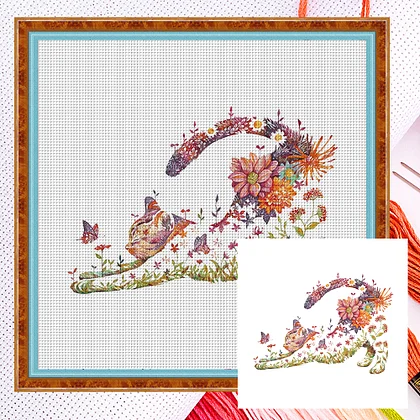 Ultimate Floral CROSS STITCH/クロスステッチ Amazon | WOWDECOR クロスステッチキット 11CT プリント済み刺繍