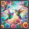 Flowers Hummingbird-11CT Stamped Cross Stitch 40*40cm tapestrymarket