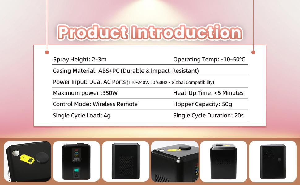 350W Mini Cold Spark Machine, (2 Black Unit with 10 Packs Consumables +1 Bag), 3.5m Fountain Effect Portable Device for Stage Wedding Party Events DJ Shows, No DMX 350W Mini Cold Spark Machine, (2 Black Unit with 10 Packs Consumables +1 Bag), 3.5m Fountain Effect Portable Device for Stage Wedding Party Events DJ Shows, No DMX