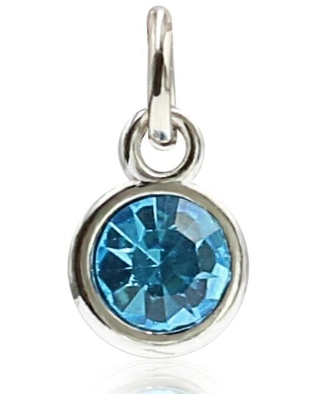 Diamond-encrusted Twelve Birthstone Colored Glass Pendant Necklace Jewelry DIY Pet Alloy Accessories Jewelry