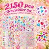 2150pcs DIY Self-Adhesive Gem & Rhinestone Stickers Sparkling Jewel Stickers for Crafts & Decorations