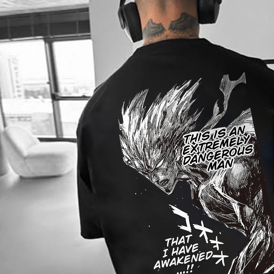 One Punch Man Printed Men's Oversized T-shirts