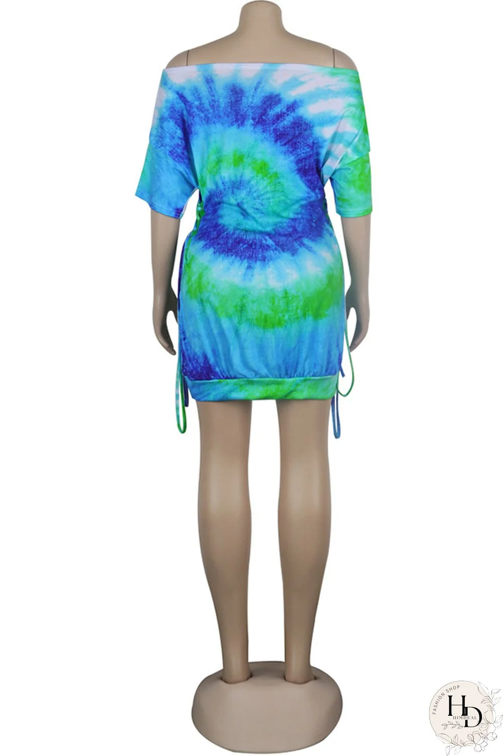 purple Fashion Sexy Patchwork Print bandage One word collar Hip skirt Dresses