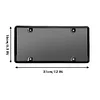 2Pcs Flat License Plate Protective Cover with Screws Caps (Transparent Black)
