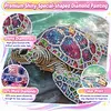 Beach Shimmering Beaded Turtle Special Shaped 5D DIY Partial Drill Diamond Painting Kits for Adults Beginners Home Decor Diamonds Dots Gem Art Kits 11.81 X11.81inch