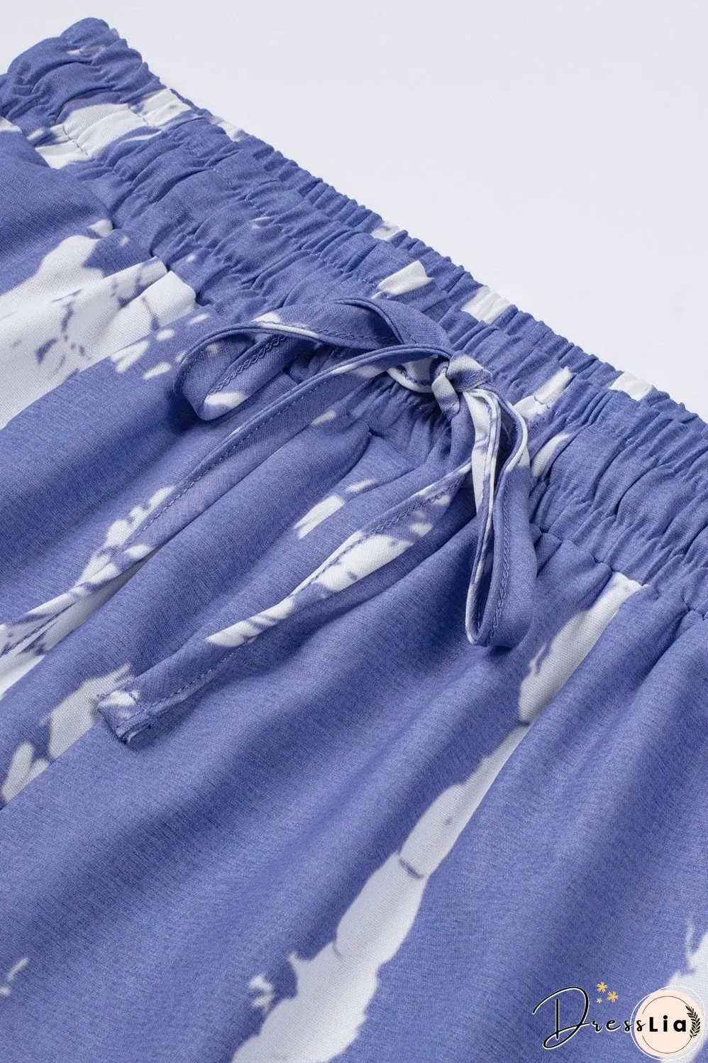 Boho Blue Tie Dye Summer Shorts