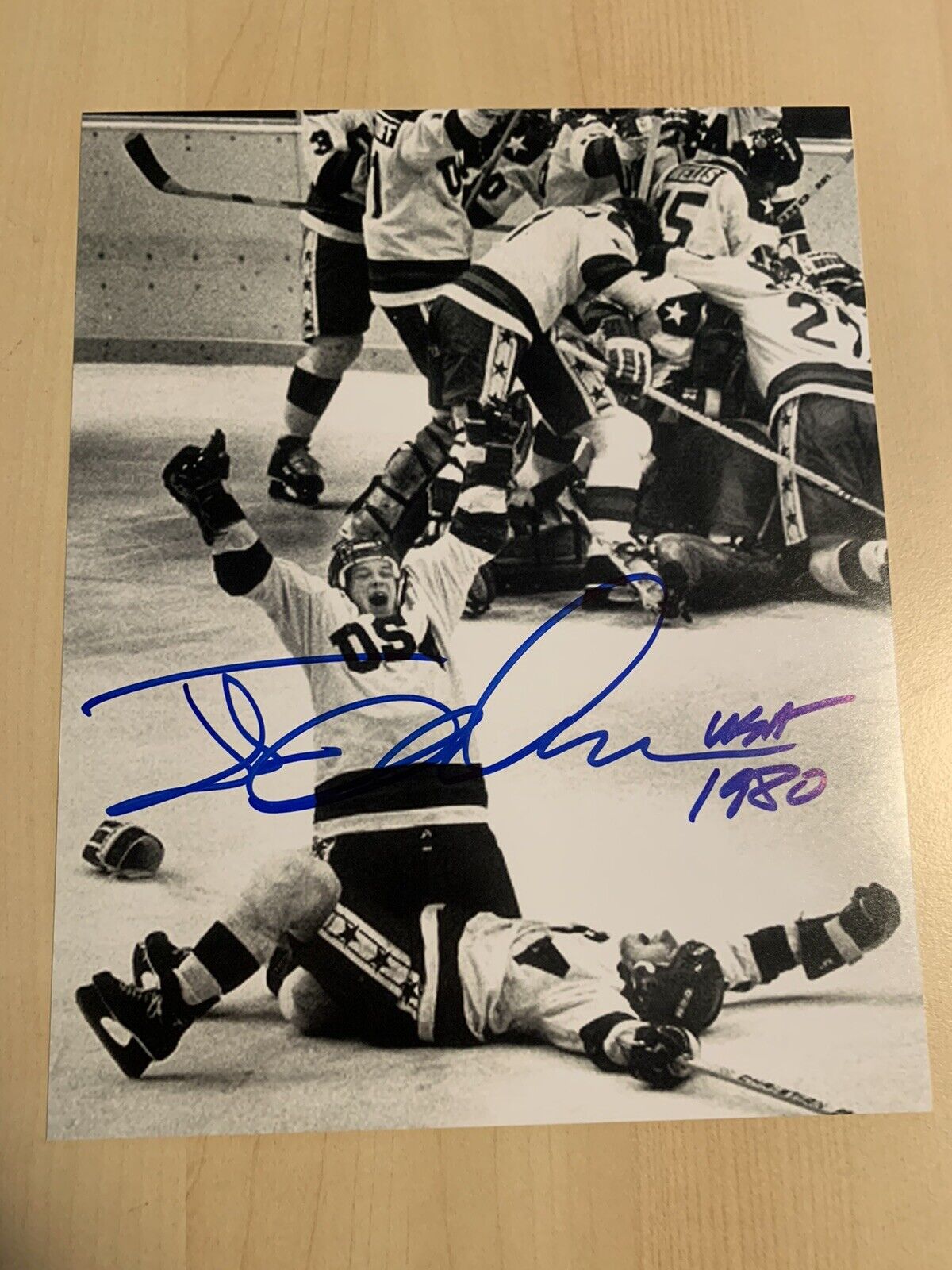 JACK OCALLAHAN SIGNED 8x10 Photo Poster painting USA OLYMPIC HOCKEY AUTOGRAPH MIRACLE ON ICE COA