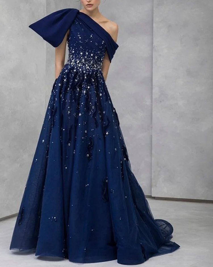 Elegant One Shoulder Gown