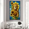 Diamond Painting-DIY Full Round Drill Sunflower Lion(40*70CM)