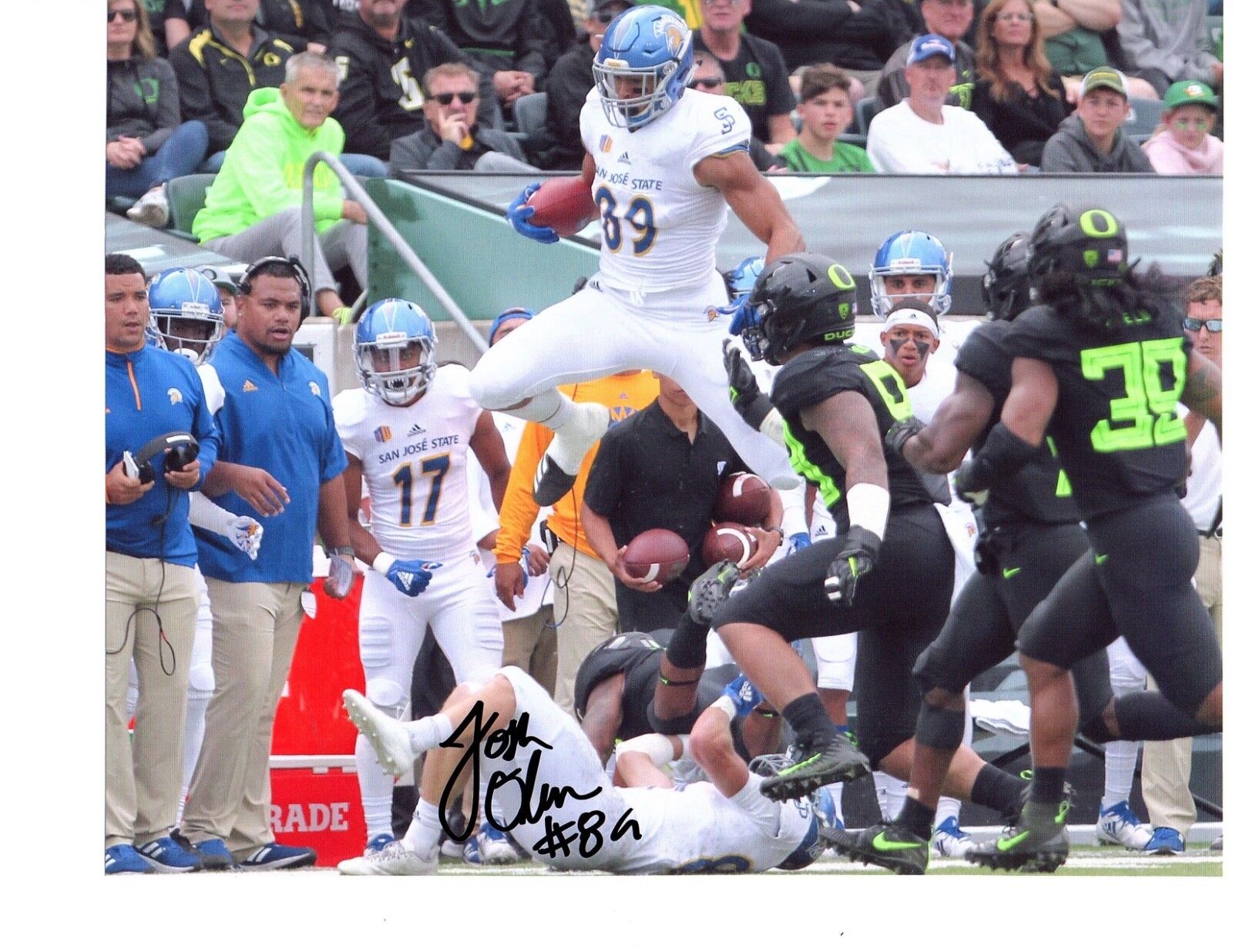 Josh Oliver San Joe State Spartans signed autographed 8x10 football Photo Poster painting c