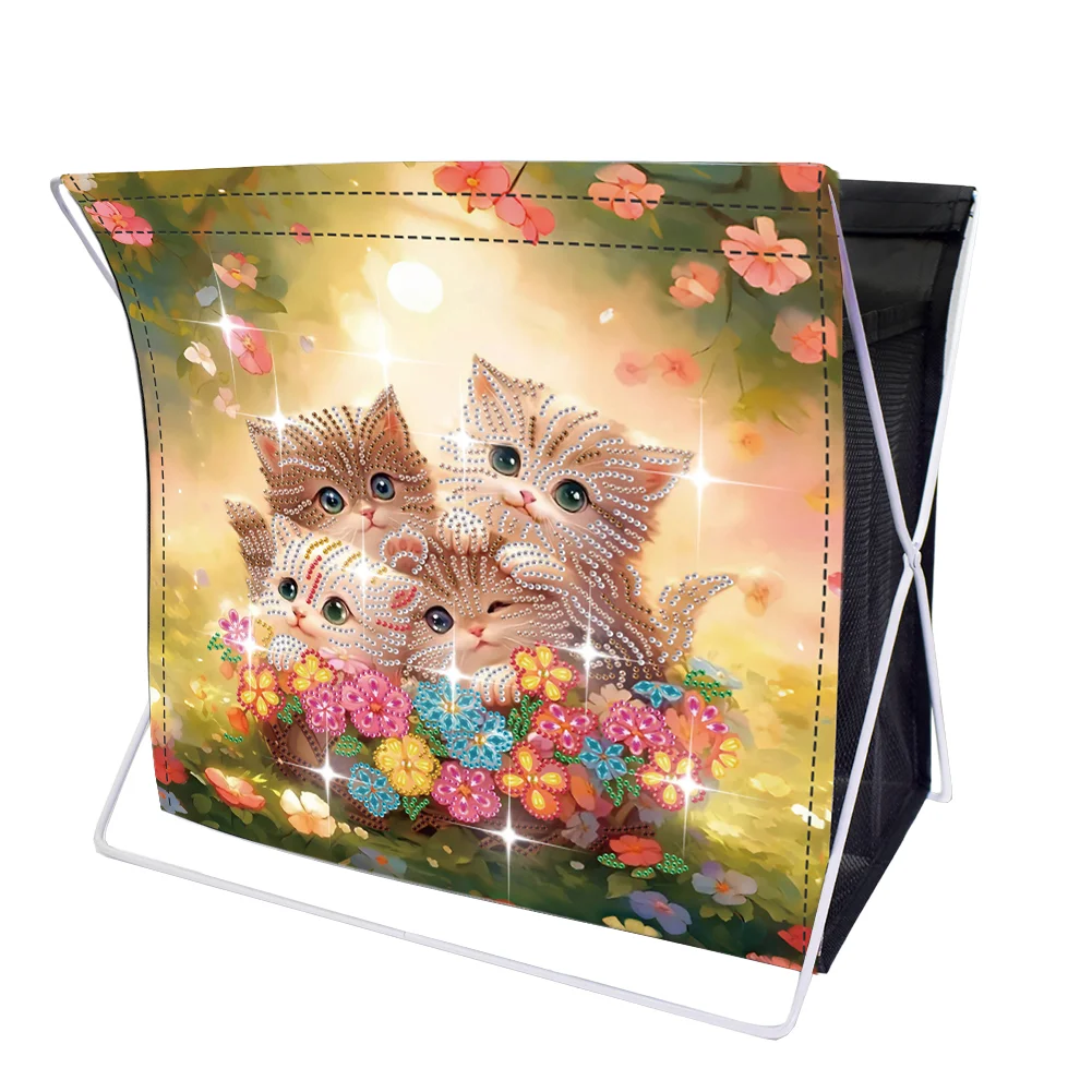 DIY Cat Special Shape Diamond Painting Sundries Storage Rack for Adults Kids