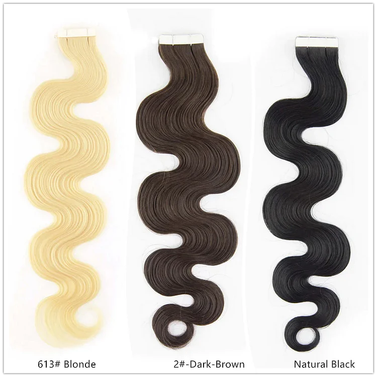 Body Wave Seamless Tape In Extension 12A+Virgin Human Hair [Tape02]