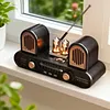 Golon RX-998 Black Nostalgic Rechargeable Radio Bluetooth Speaker USB TF Card FM/AM/SW 3 Bands