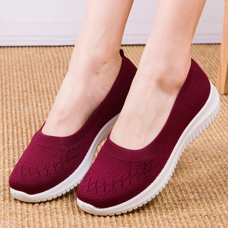 Qengg Women's Sports Shoes Mesh Breathable Casual Shoes Girls' Light and Non Slip Walking Shoes Women Loafers Fashion Sneakers