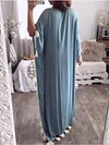 Plus Size Tasseled Batwing Sleeves Maxi Dress