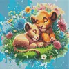 Diamond Painting -DIY Round Drill Cartoon Lions