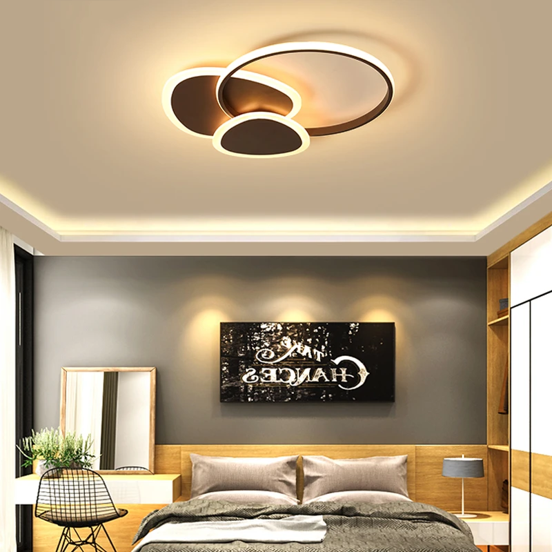 Modern Led Celling Lights For Living Bedroom Study Room Home Decoration Coffee White Color Lamp Lustres  Lampadario
