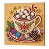 25x25cm DIY Pearl Painting Kit with Frame Self-Adhesive Canvas