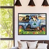 Puppy Car-Full Square Diamond Painting 40*30CM