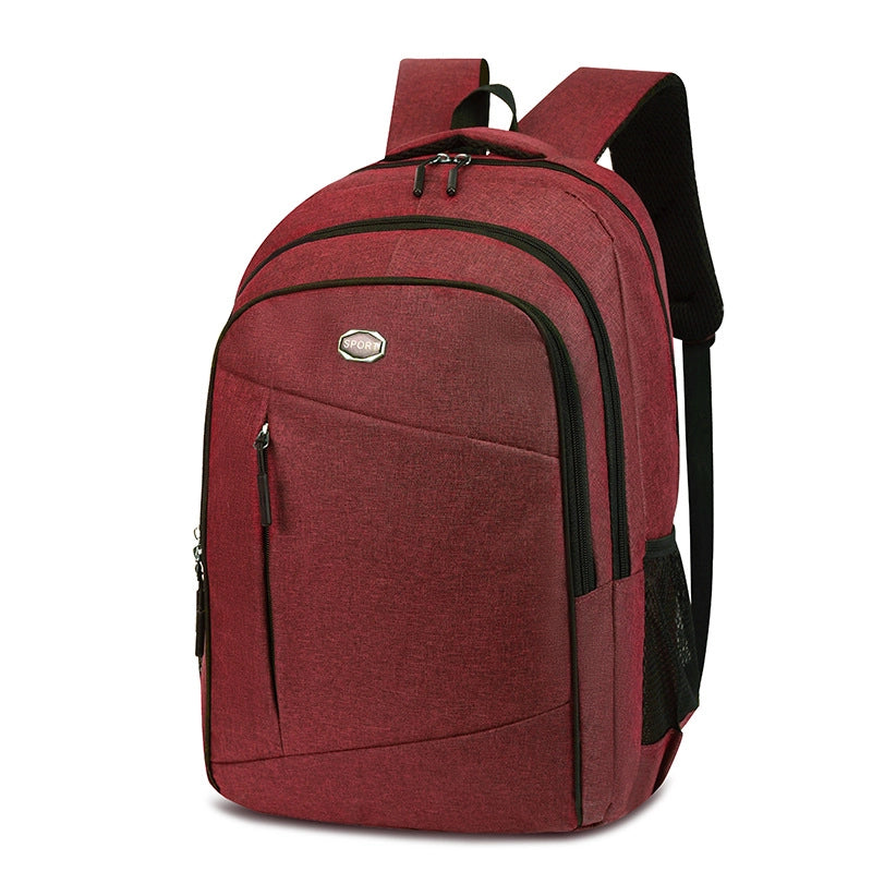 Men’s Simple Backpack Business Commuter Computer Backpack Large Capacity Leisure Travel Portable Backpack