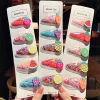 5PCS Colorful Drift Shimmers Transparent Barrettes Set for Kids