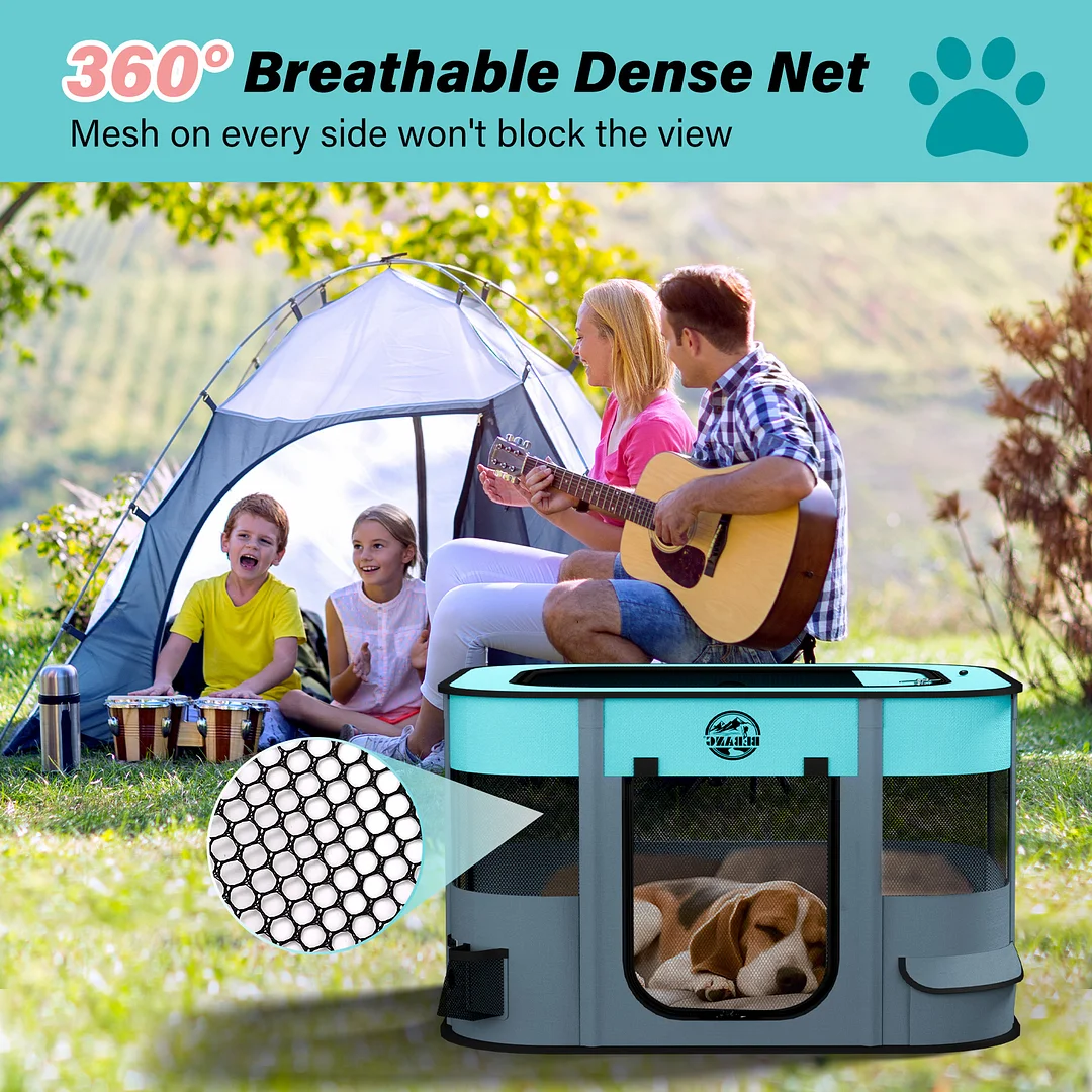 BEBANG Cat Playpen, Pet Playpen for Indoors Outdoor for Small Dogs, Portable Pet Crate Kennel House for Cat Rabbit Kitten(S)