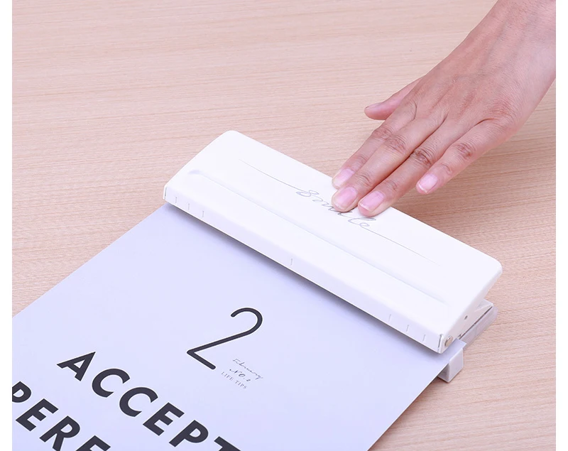 Metal 6 Hole Puncher A3/A4/A5/A6/B3/B4/B5 Loose-leaf Binding Supplies Standard Punch 6 Hole Adjustable Punch Office Stationery